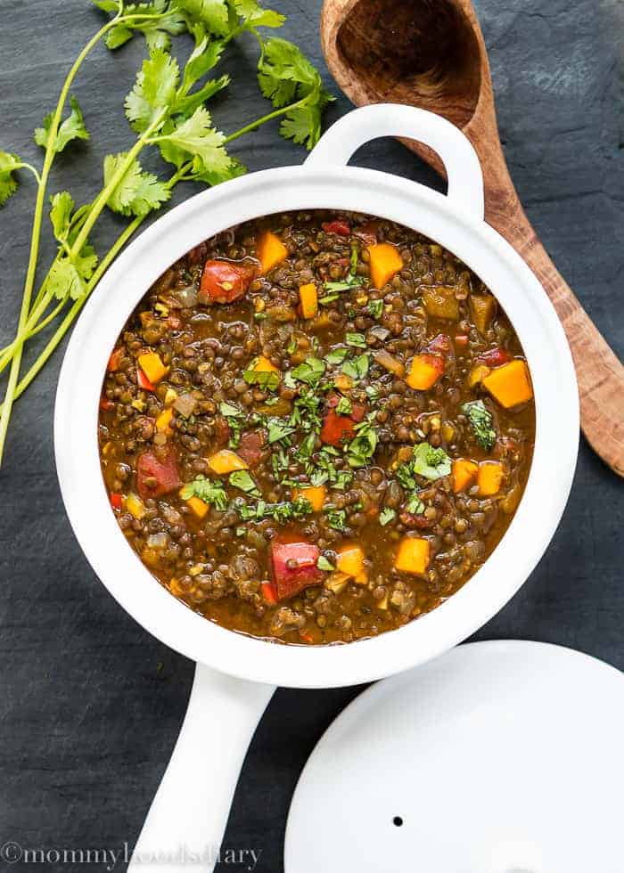 lentils and roasted tomato stew