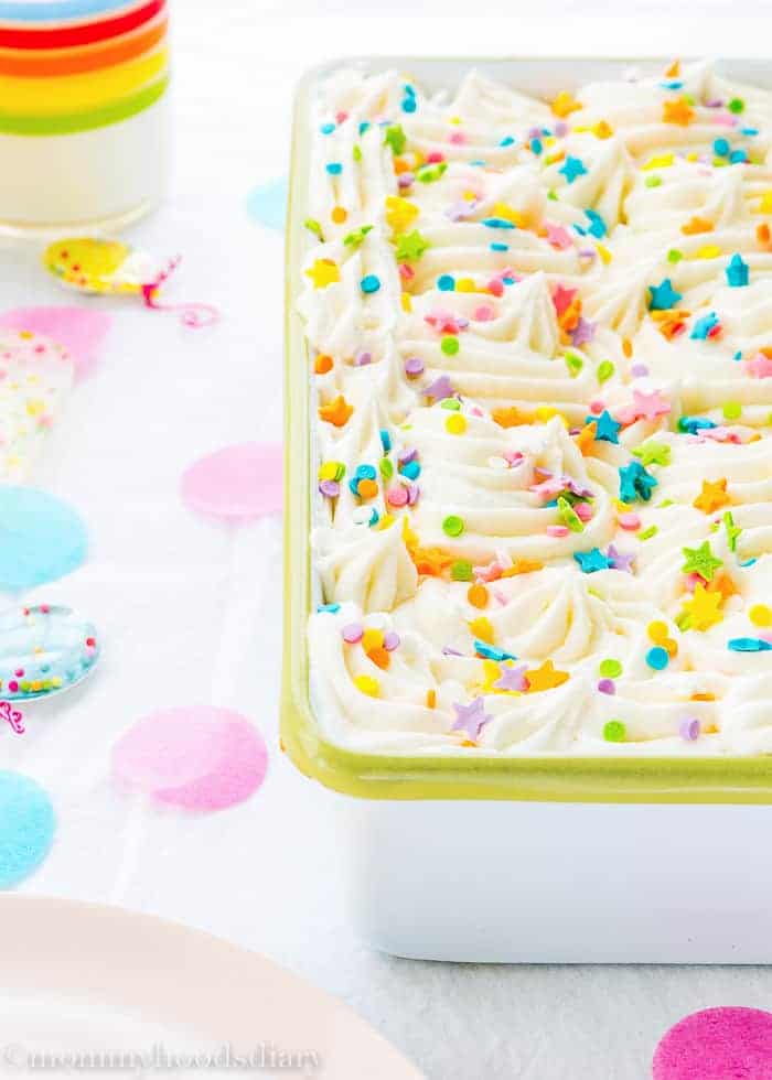eggless confetti cake