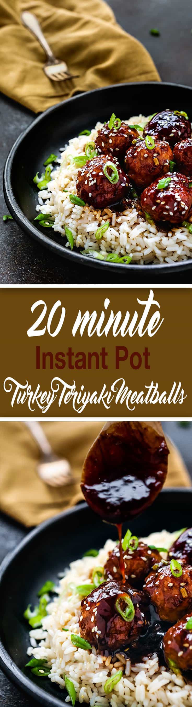 These 20- Minute Instant Pot Teriyaki Turkey Meatballs are perfect when you want a fast, family-friendly meal in a jiffy. These are crazy good and so easy. Serve over your favorite bowl of rice, quinoa, or steamed veggies. http://mommyshomecooking.com