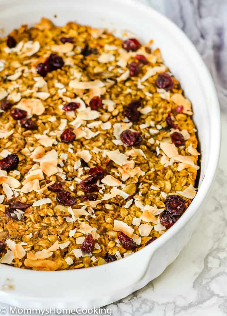 Pumpkin Cranberry Baked Oatmeal - Mommy's Home Cooking