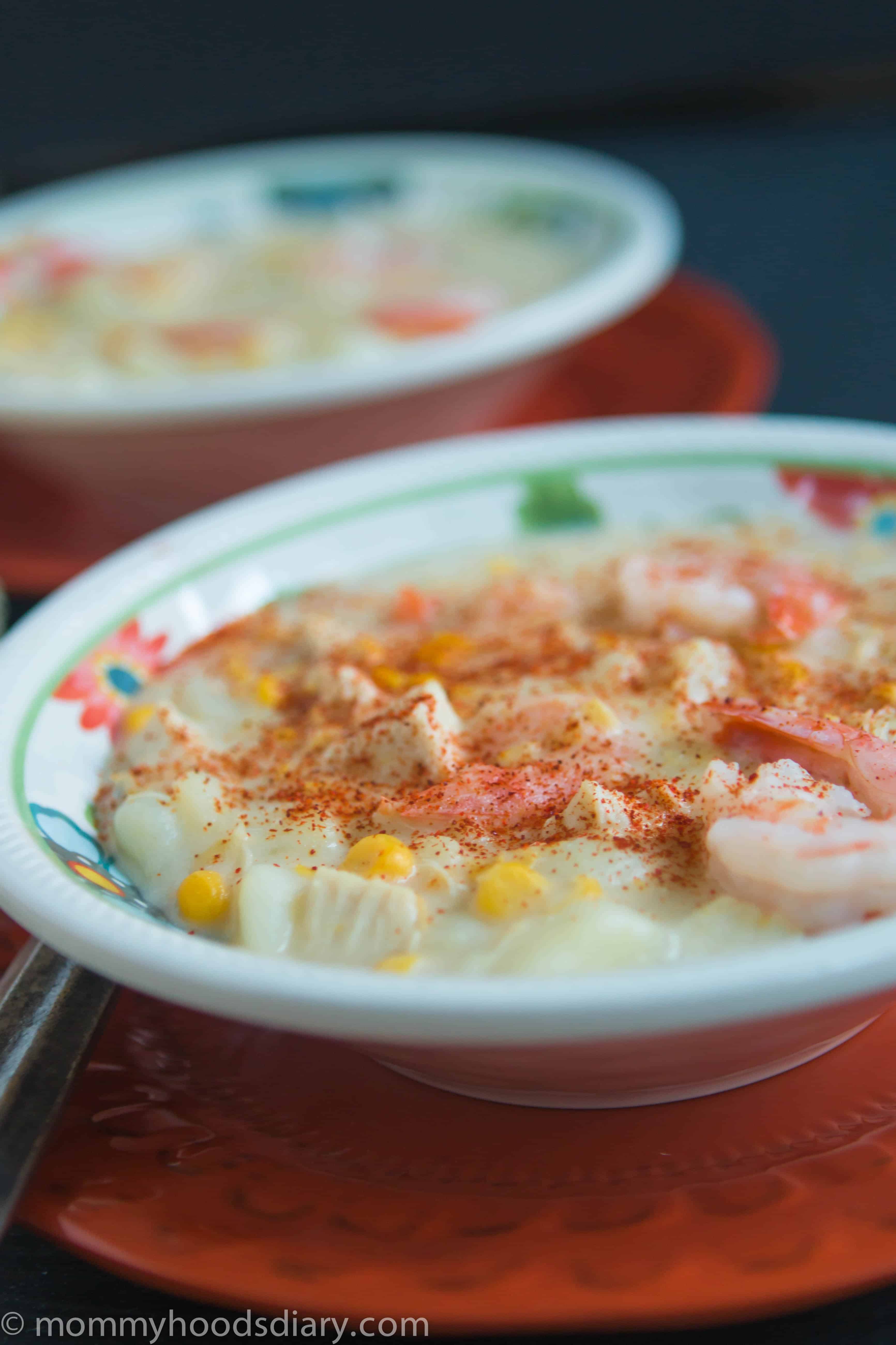Chicken and Shrimp Potato Corn Chowder -2