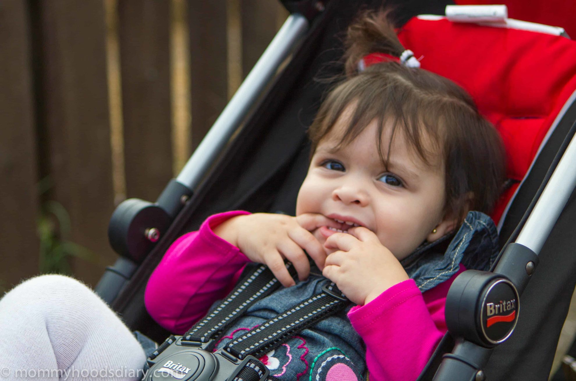 kid in a stroller