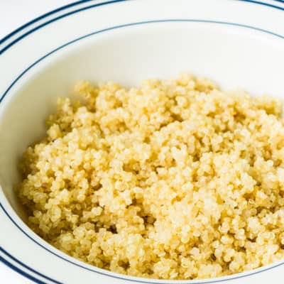 cooked plain quinoa in a bowl