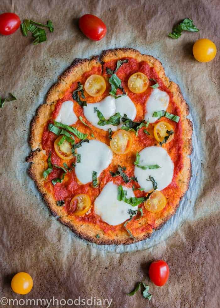 Cauliflower Pizza Crust - Egg Free