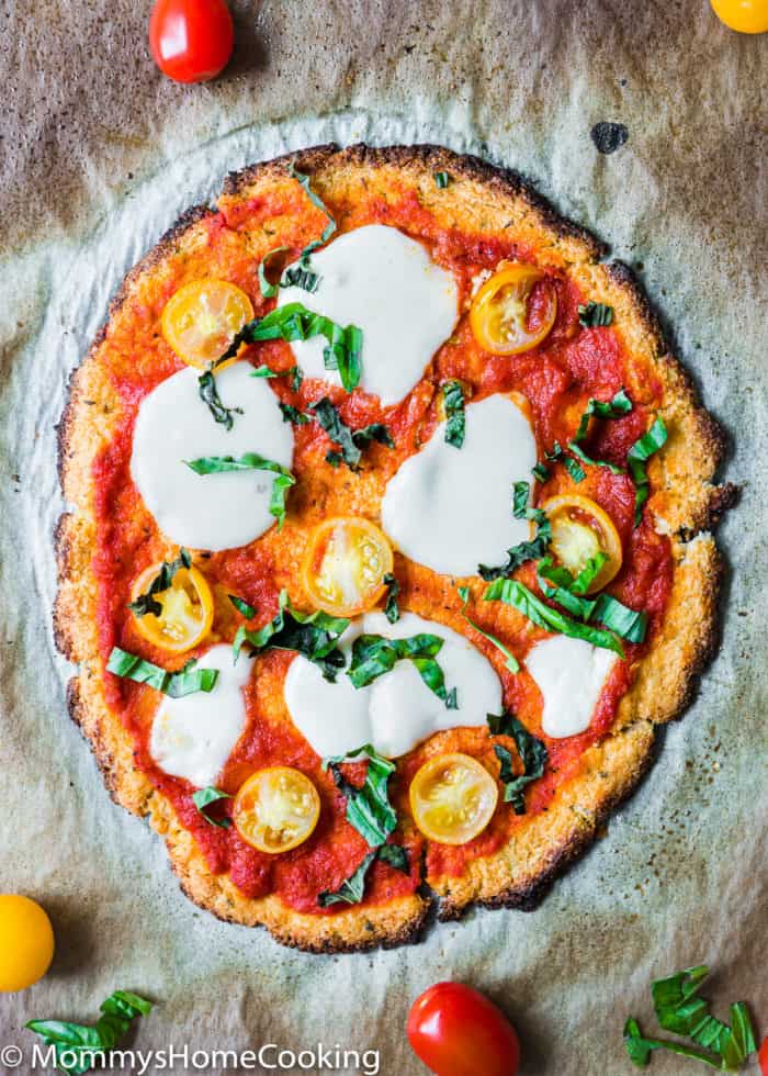 Eggless Cauliflower Pizza Crust Mommy's Home Cooking