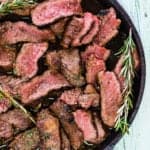GRILLED BALSAMIC-GARLIC STEAK with rosemary