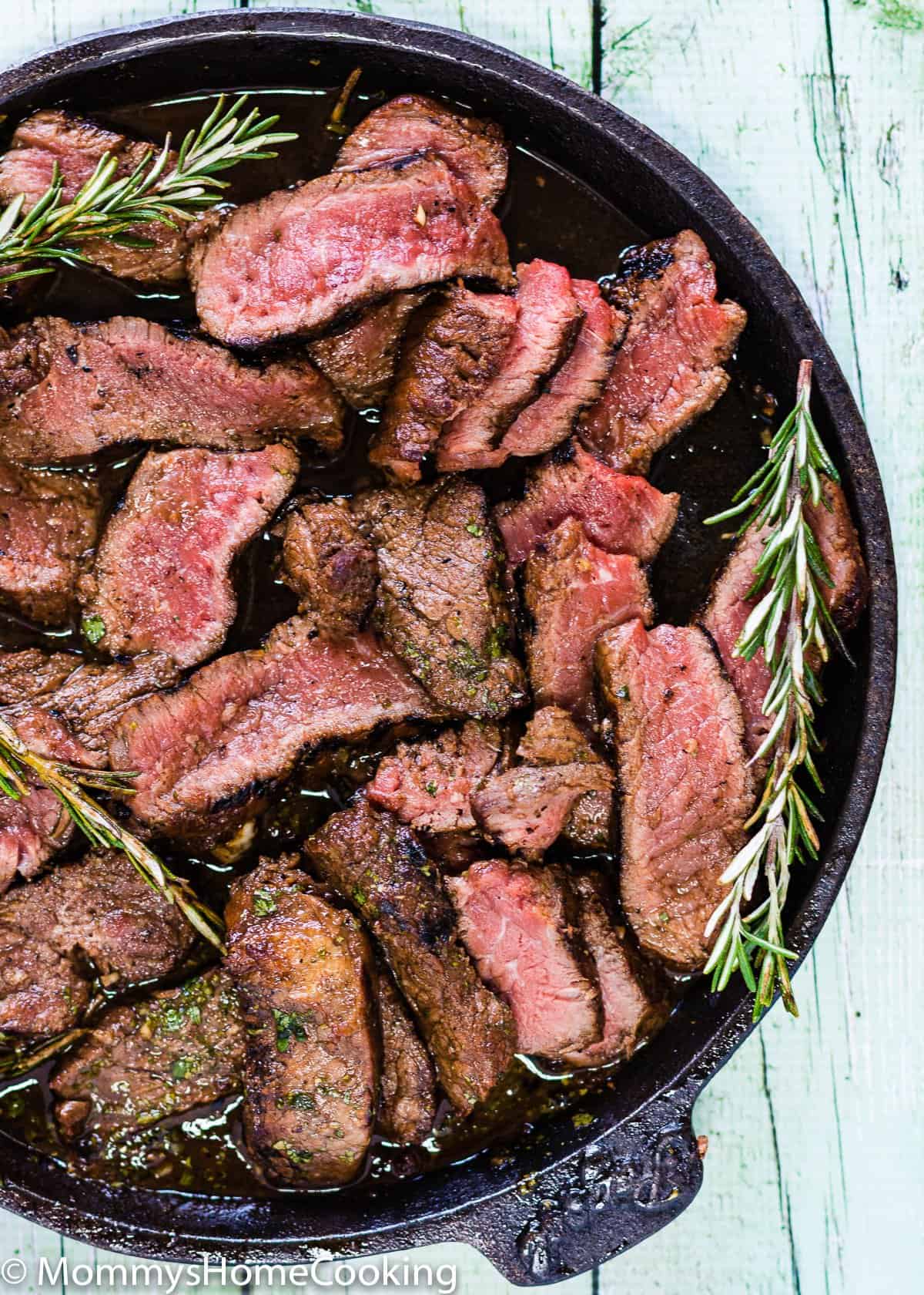 Pan-Seared Garlic-Rosemary Round Steak Recipe