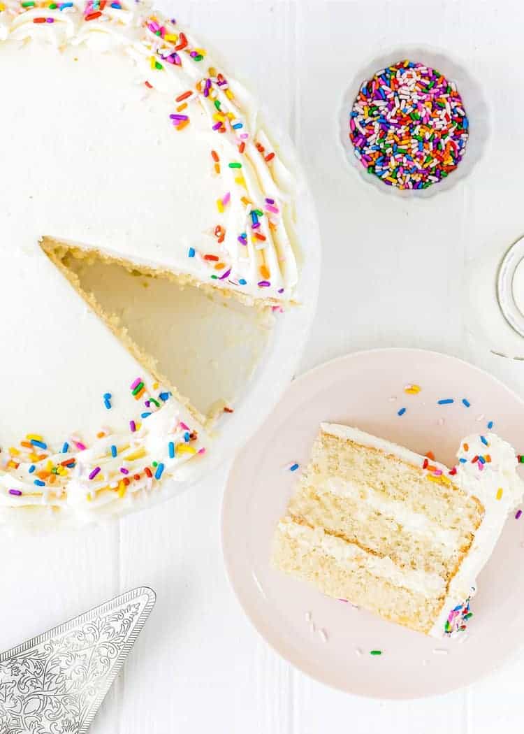 BEST Vegan Vanilla Cake (No Weird Ingredients) - Sweetest Menu