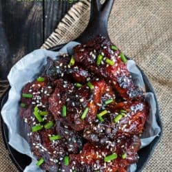 Slow Cooker Pineapple Barbecue Chicken Wings | mommyshomecooking.com