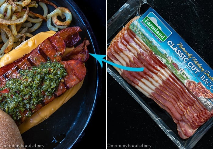 Bacon-Choripan-with-Chimichurri-Sauce-Collage