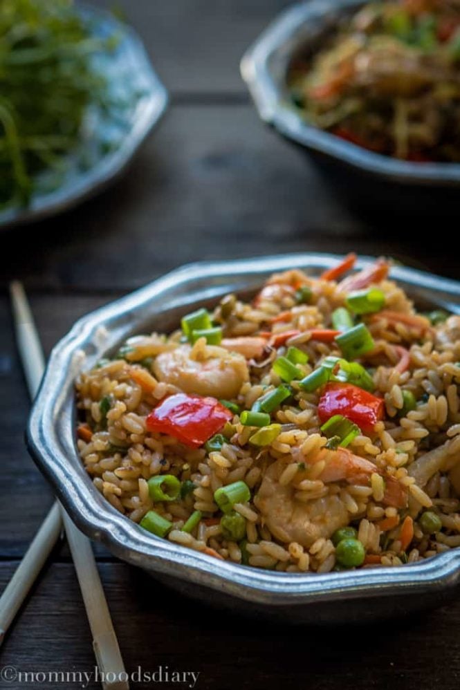 Shrimp and Bean Sprouts Fried Rice-7
