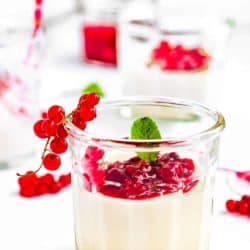 White Chocolate Panna Cotta in a glass