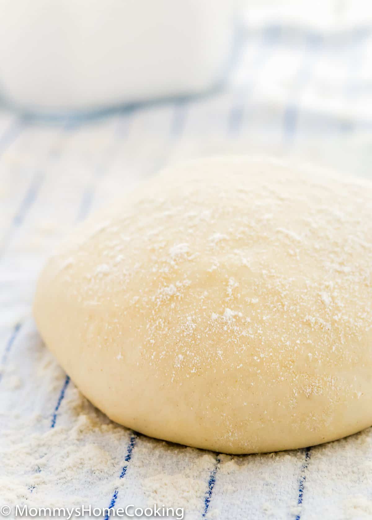 homemade pizza dough ball.