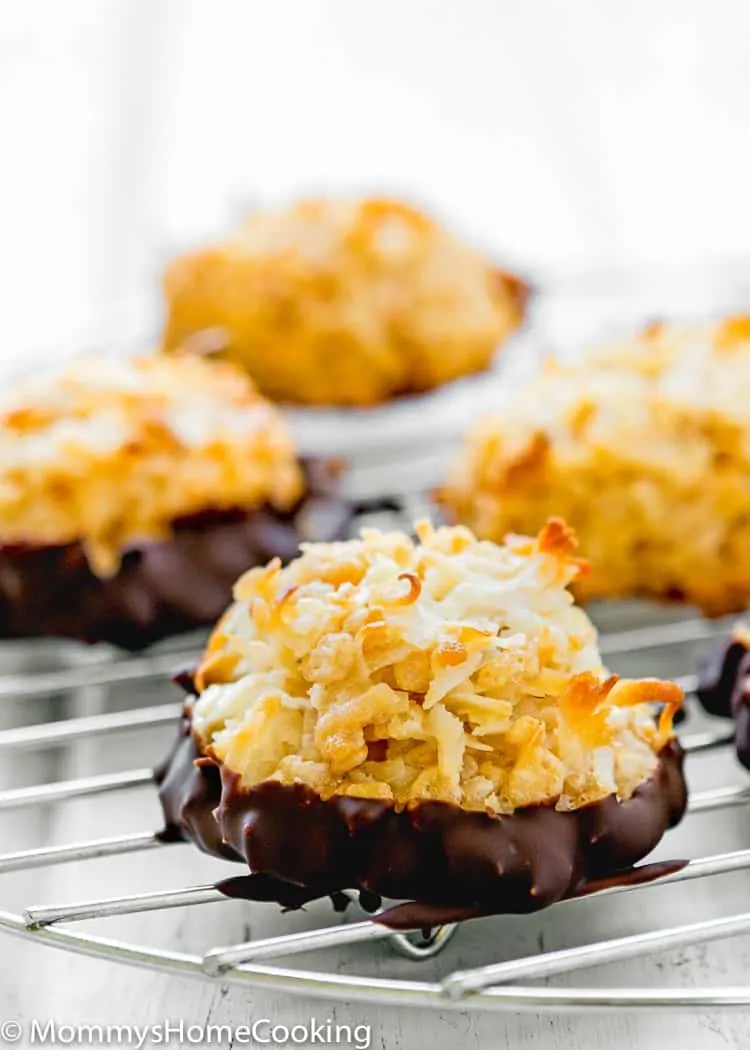 How to make Eggless Coconut Macaroons on a cooling rack