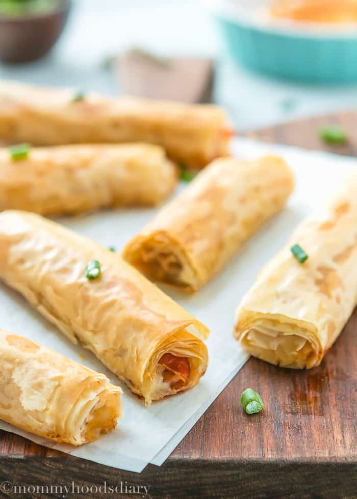 Cheese and Prosciutto Phyllo Rolls-5