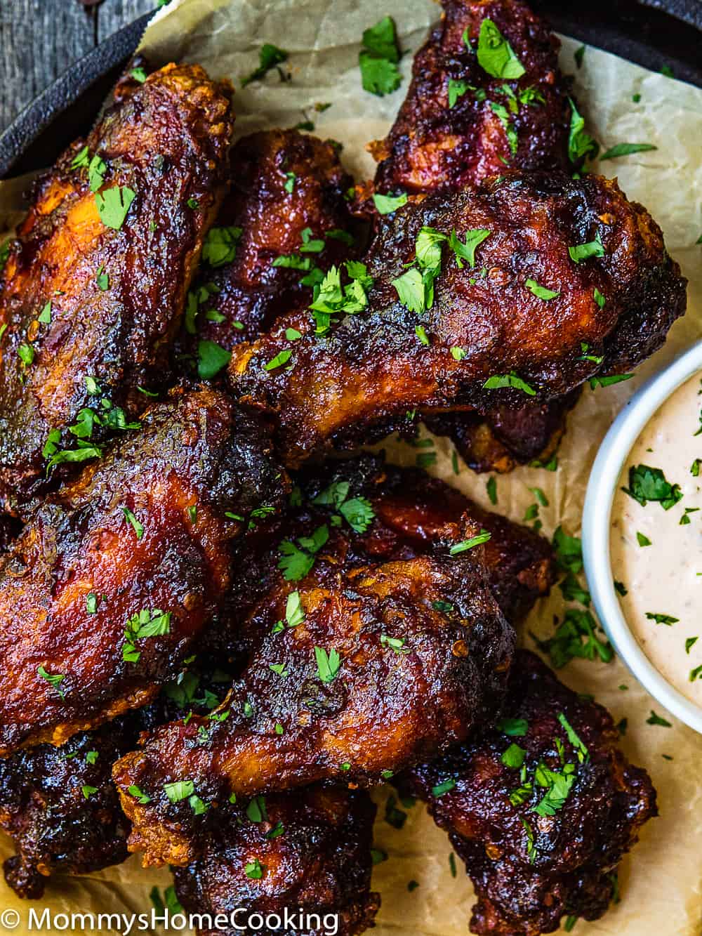crispy chipotle chicken wings with chipotle mayo