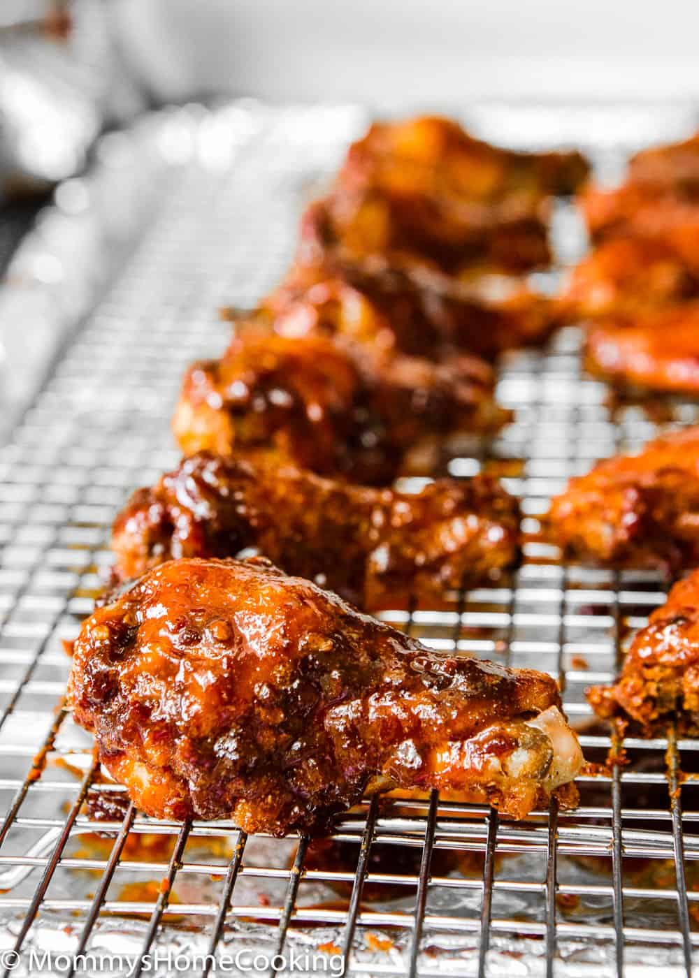 chipotle chicken wings in a baking sheet