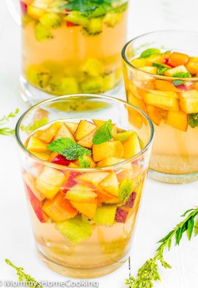two cups of Fruity White Sangria