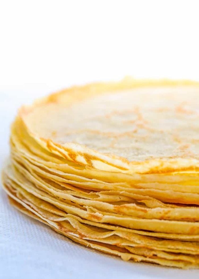 eggless crepes pile