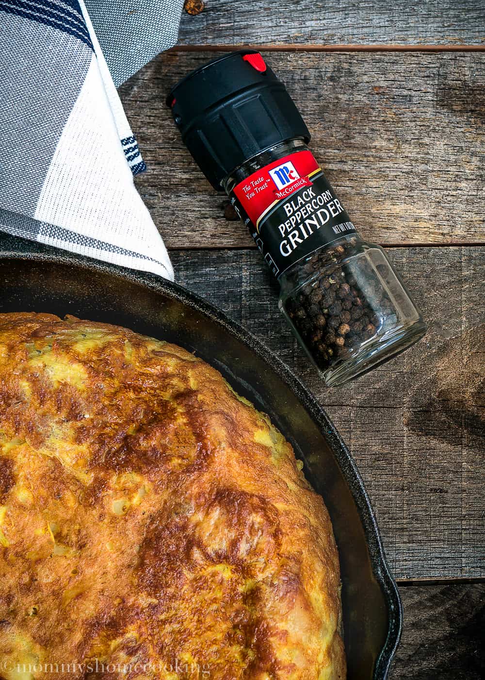Tortilla Española and Black peppercorn grinder