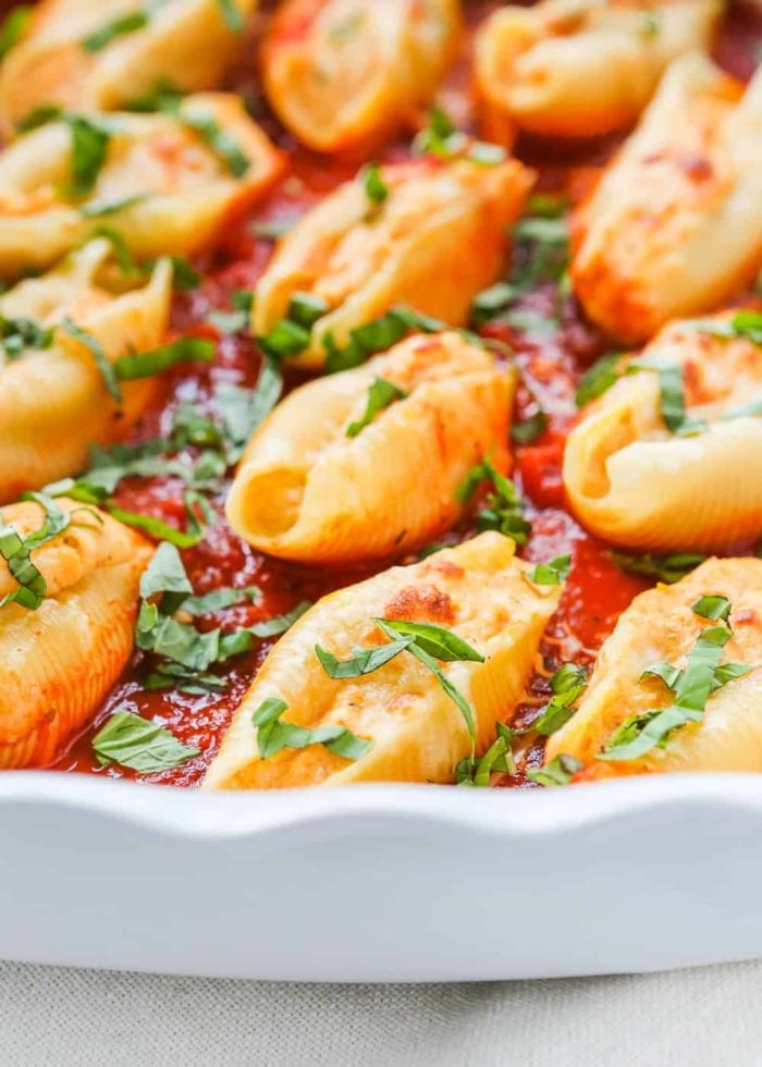 Eggless Pumpkin Ricotta Stuffed Shells - Mommy's Home Cooking