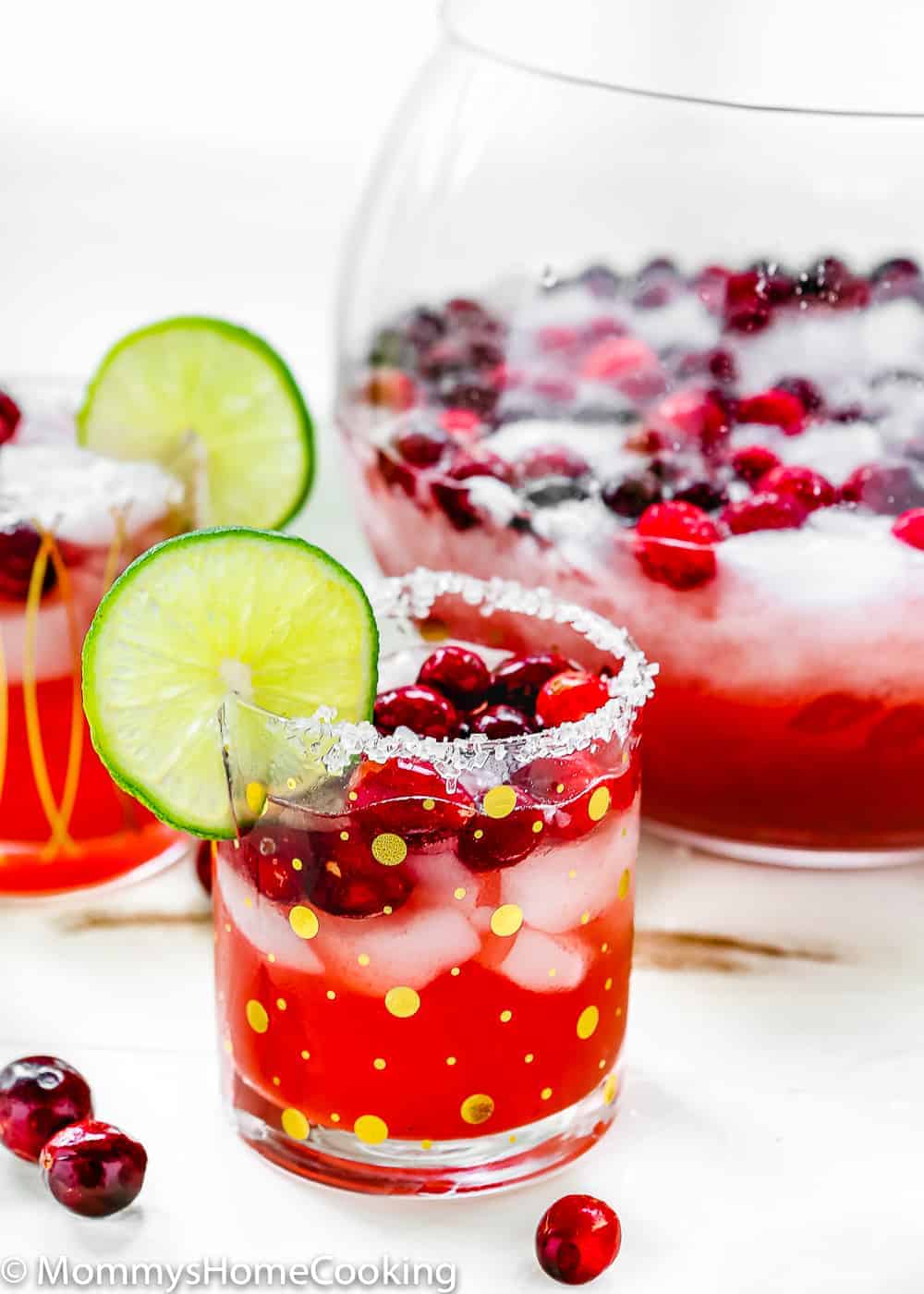 Roasted Cranberry margarita in a glass