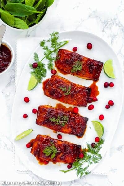 Cranberry Honey Glazed Salmon | Mommy's Home Cooking