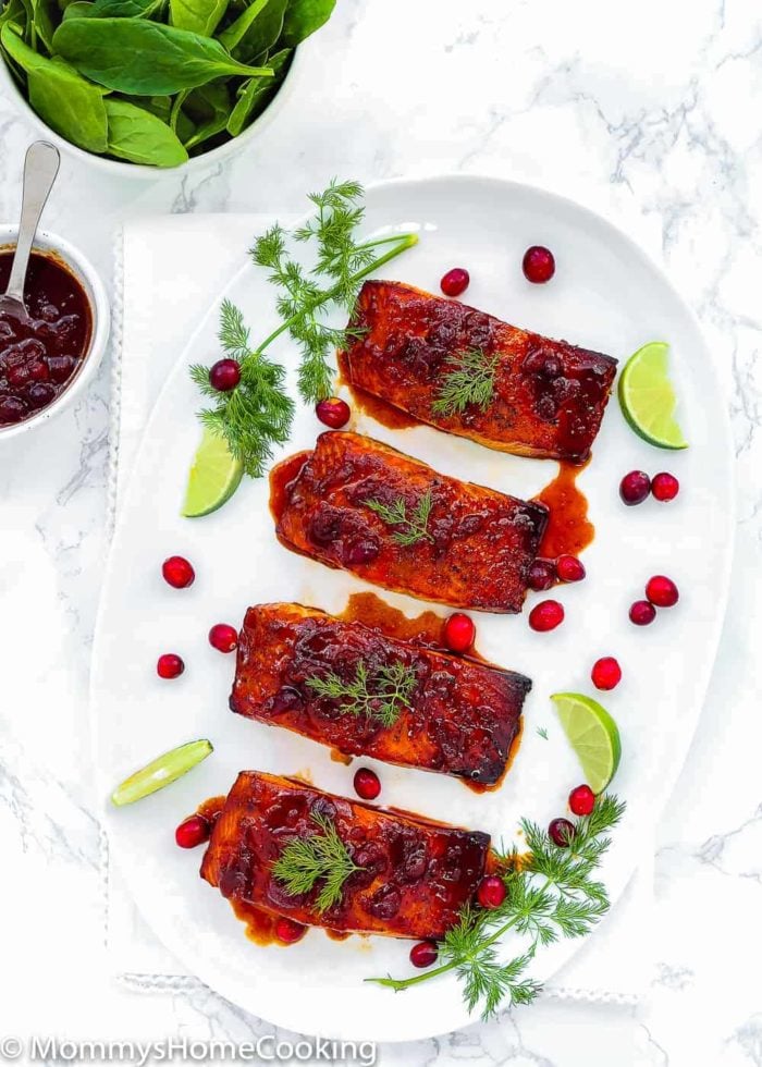 Cranberry Honey Glazed Salmon Mommy S Home Cooking