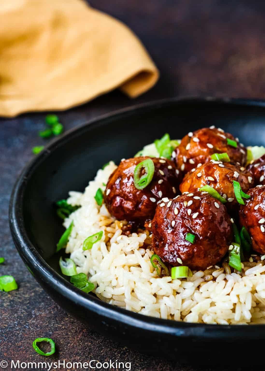 Easy Teriyaki Turkey Meatballs (Egg-Free) - Mommy's Home Cooking