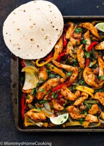 Sheet Pan Barbecue Bacon Chicken Fajitas - Mommy's Home Cooking