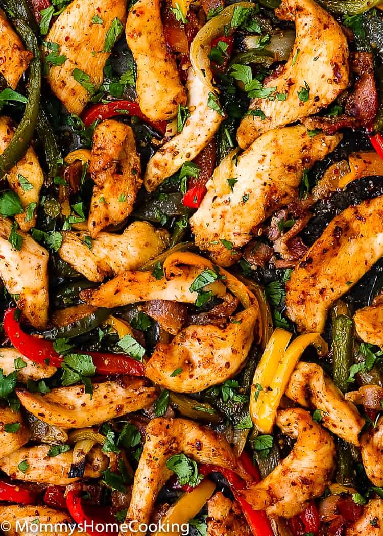 This Sheet Pan Barbecue Bacon Chicken Fajitas is zesty, smoky and oh-so-welcome on a busy weeknight. Plus, it is happily mess-free. https://mommyshomecooking.com