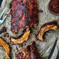 Tender Instant Pot Barbecue Ribs rack