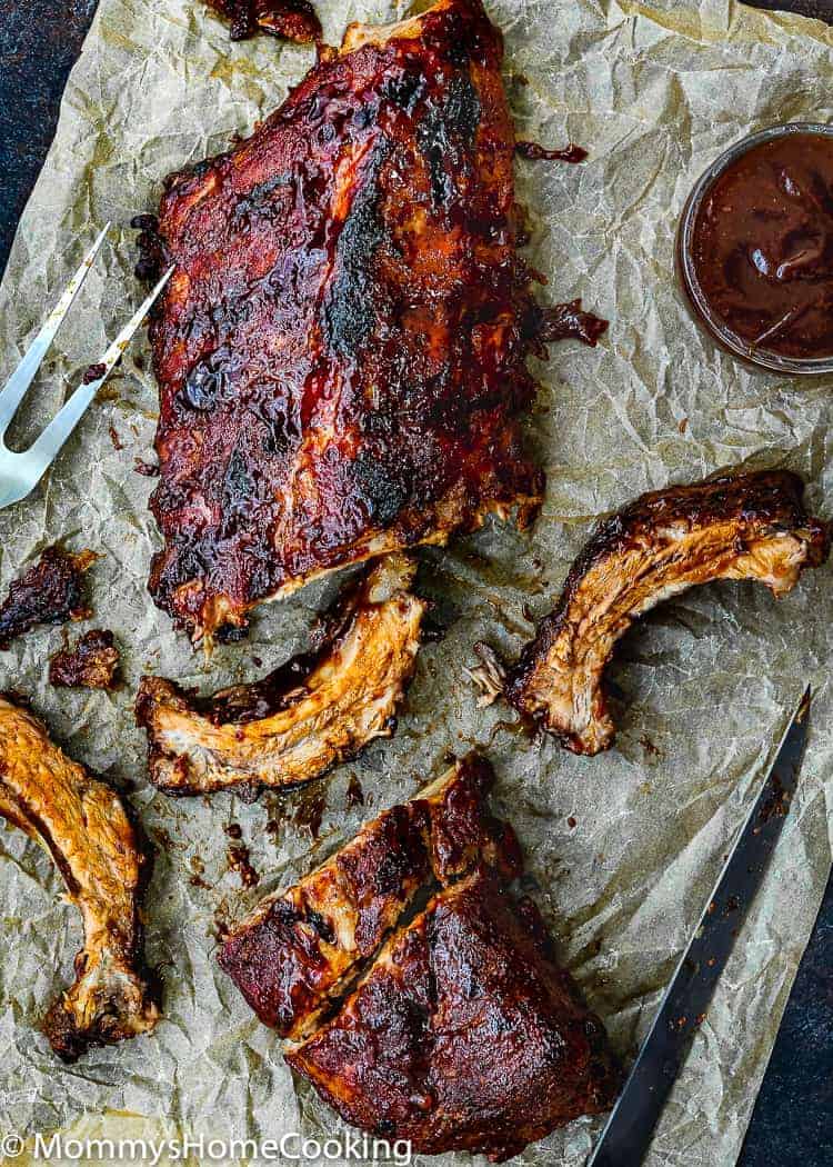 Tender Instant Pot Barbecue Ribs rack