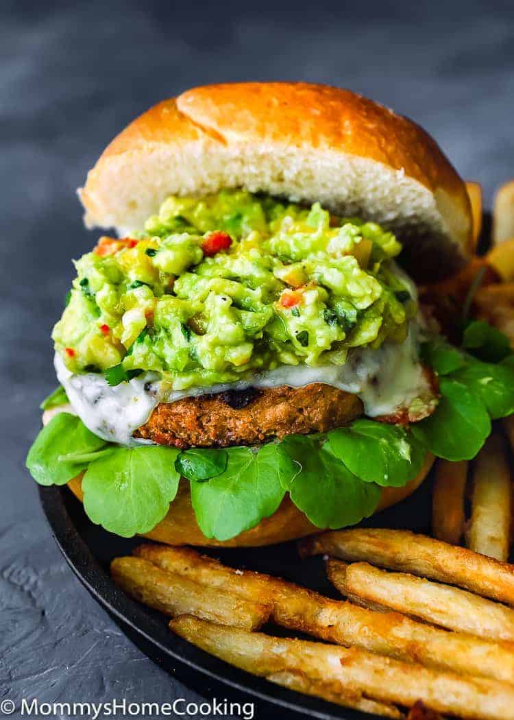 This Mango Guacamole Turkey Burger is a juicy goodness party for your taste buds! It’s tasty, smoky, and slathered in THE BEST mango guacamole ever. The perfect, delicious and healthier time-saving alternative to your barbecue spread. https://mommyshomecooking.com