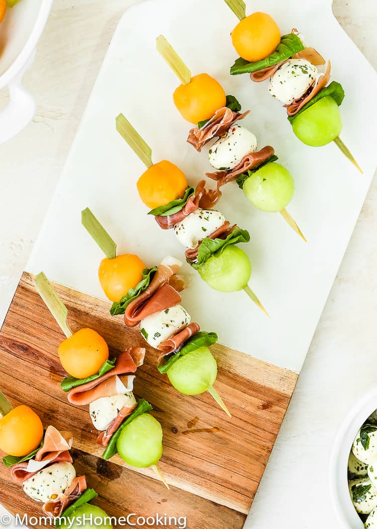 Prosciutto Melon Skewers - Mommy's Home Cooking