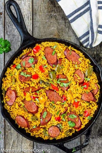 Easy Sausage and Peppers Rice Skillet