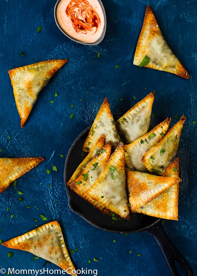 These Mushroom French Goat Cheese Mini Empanadas are simple and delicious! Fancy yet no-fuss. They’re the perfect little appetizer for any celebration. https://mommyshomecooking.com
