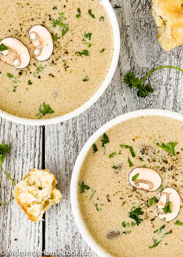 This Mushroom Soup with Roasted Garlic and Marrow Bones is worthy the front page of your kitchen adventure news. It’s rich, hearty, creamy and OH-SO delicious! https://mommyshomecooking.com