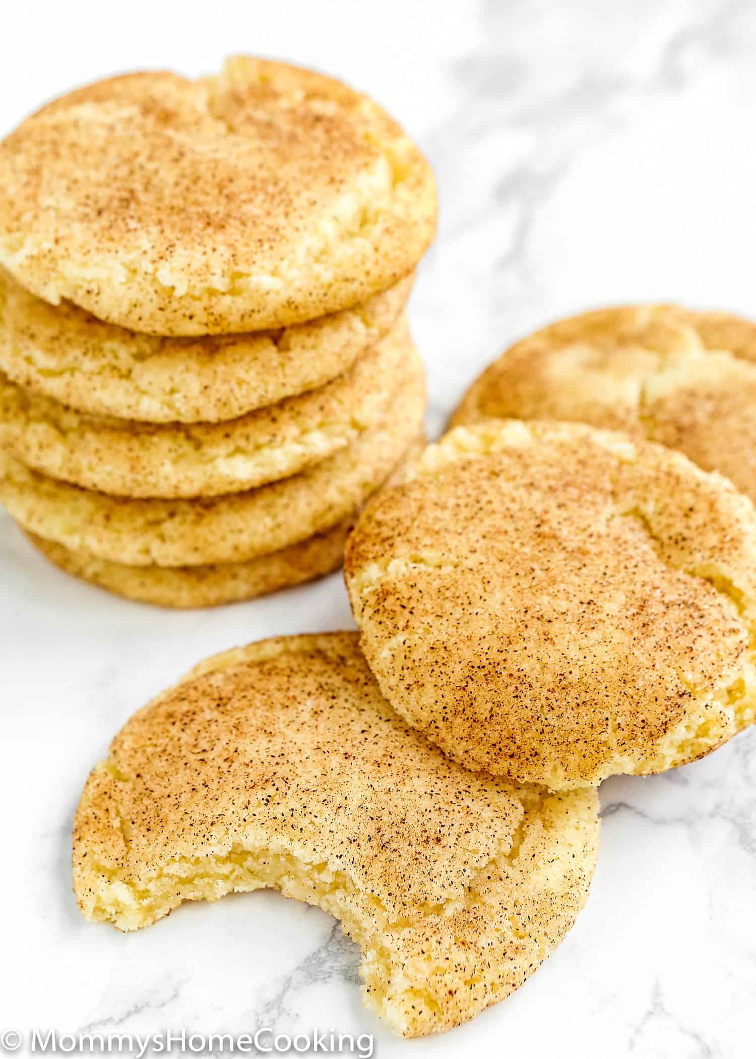 egg-free Snickerdoodle Cookies stack