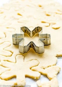 Eggless Sugar Cookie dough with a cookie cutter