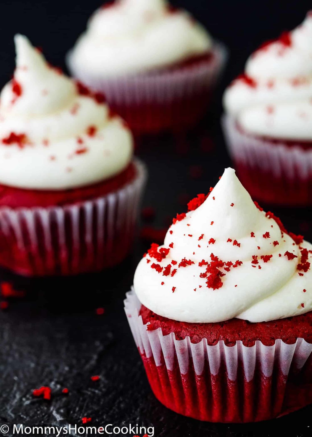 Easy Eggless Red Velvet Cupcakes - Mommy&amp;#39;s Home Cooking