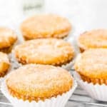 Eggless Sugar Donut Muffins over a cooling rack