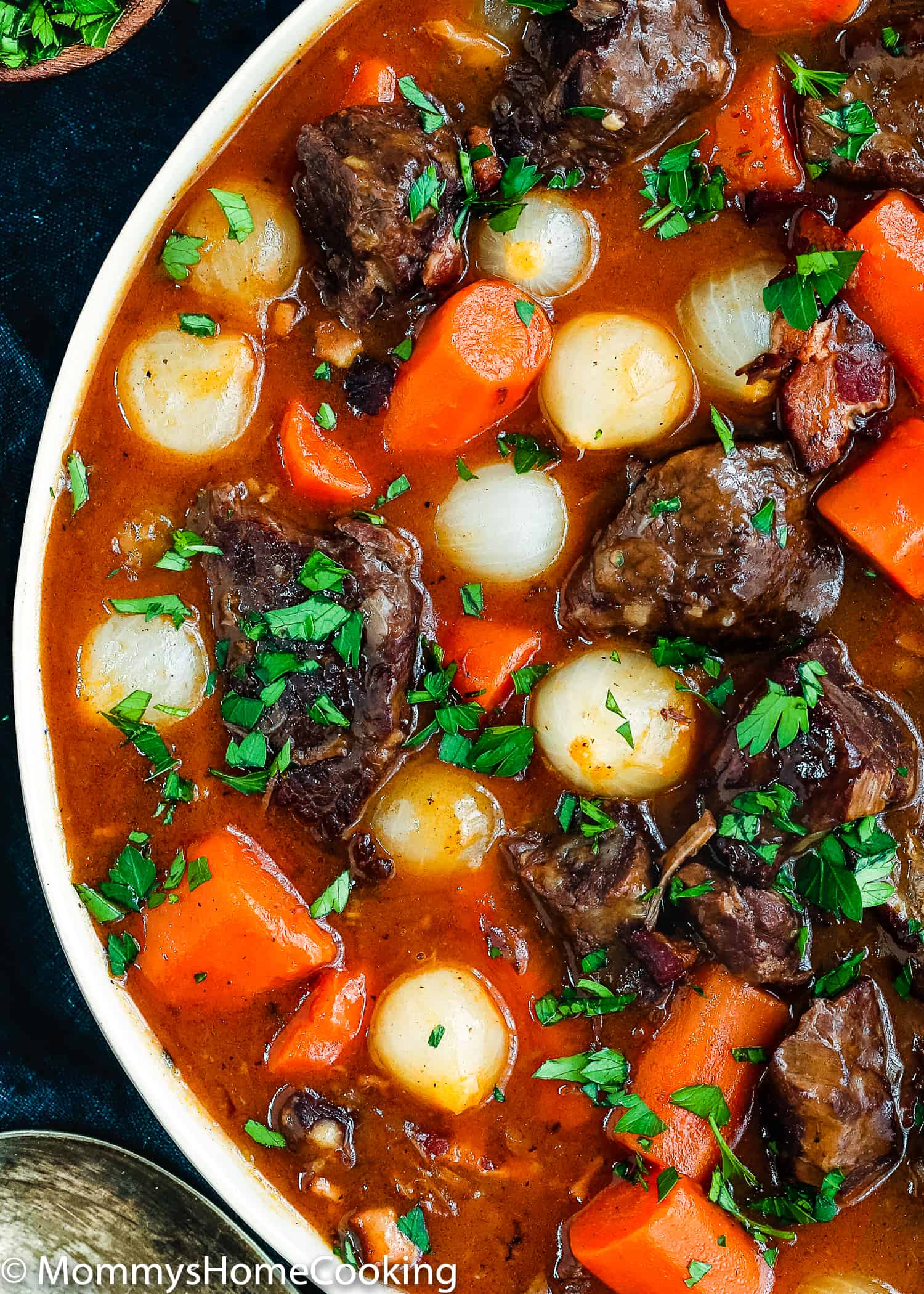 This Easy Instant Pot Beef Bourguignon Recipe has never been faster, easier, and yummier. This supremely delicious melt-in-your-mouth comfort dish is easy enough for a simple weeknight dinner and elegant enough for entertaining. https://mommyshomecooking.com