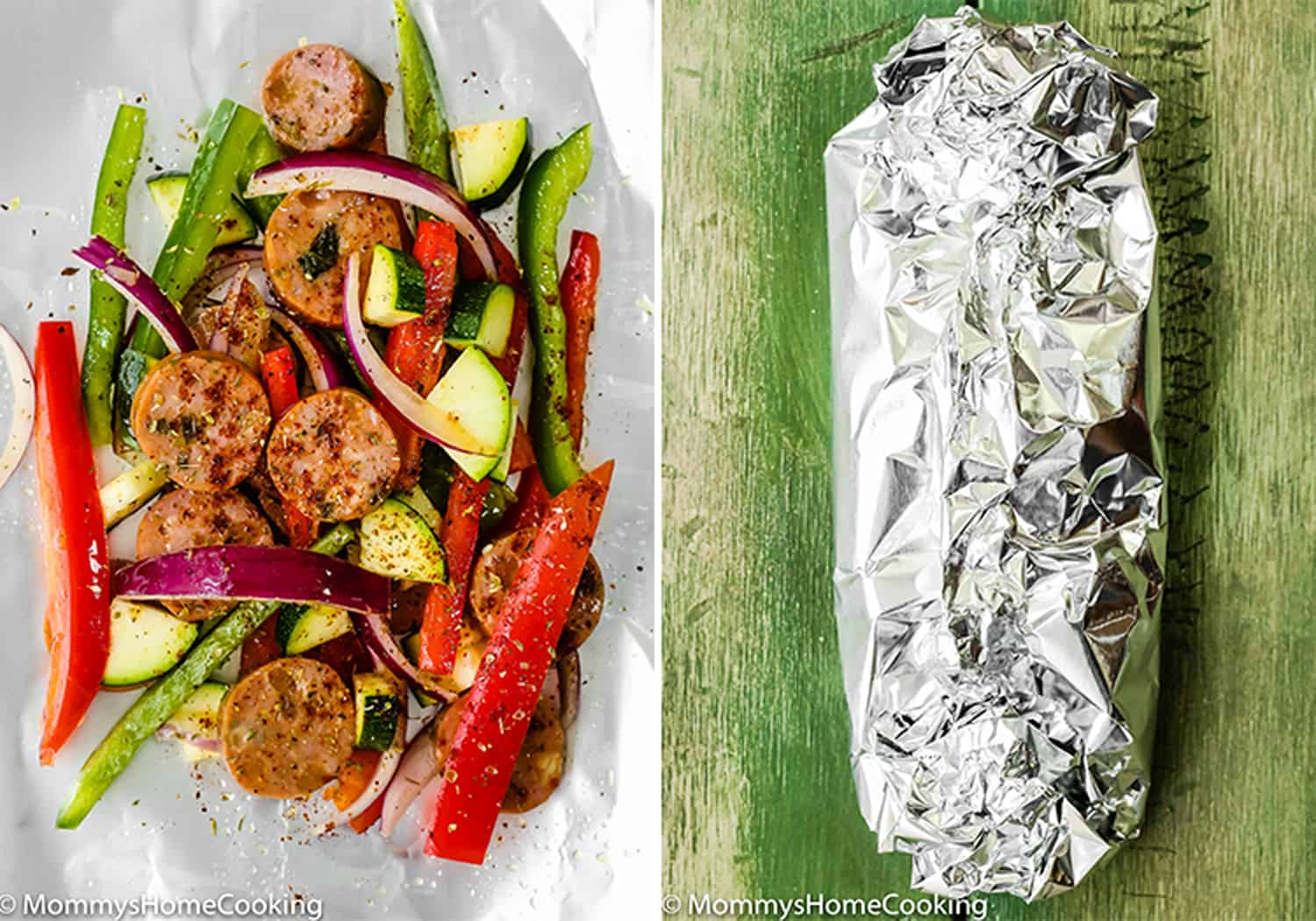 how to make foil packets. 