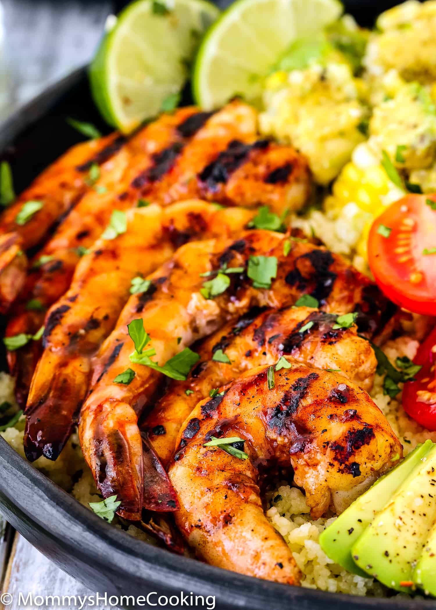Grilled Barbecue Shrimp and Corn Avocado Salad Bowls | Mommy's Home Cooking