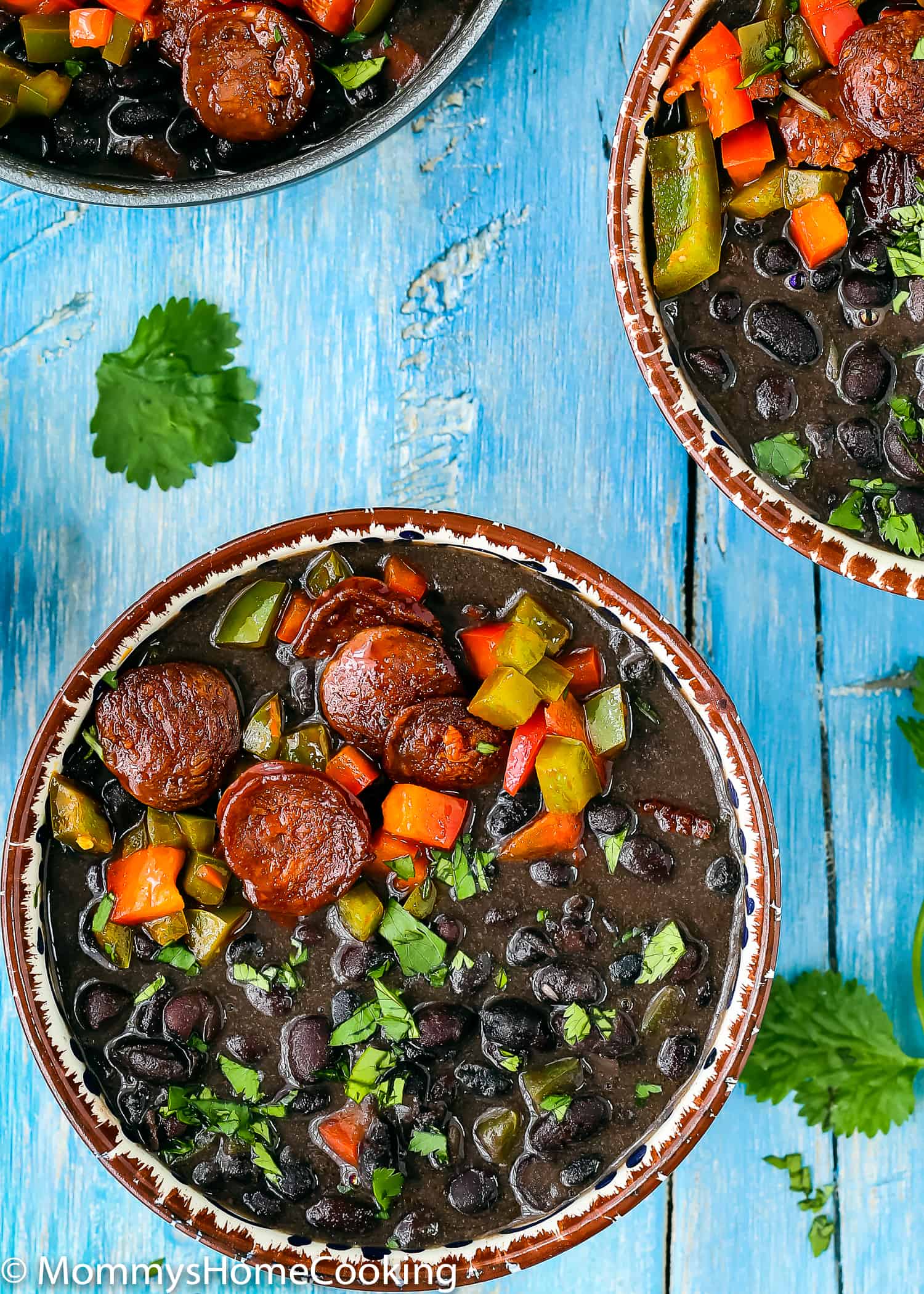 These Instant Pot Black Beans with Chorizo are hearty, satisfying and incredibly flavorful! They're quick and easy to make and perfect for feeding a crowd. Serve them on their own, or as a side dish to complete any meal. https://mommyshomecooking.com