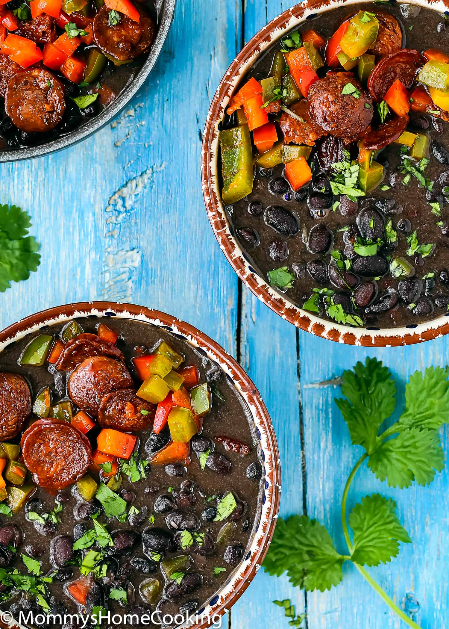 These Instant Pot Black Beans with Chorizo are hearty, satisfying and incredibly flavorful! They're quick and easy to make and perfect for feeding a crowd. Serve them on their own, or as a side dish to complete any meal. https://mommyshomecooking.com