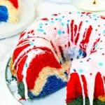 Red, White, and Blue Eggless Bundt Cake | Mommy's Home Cooking
