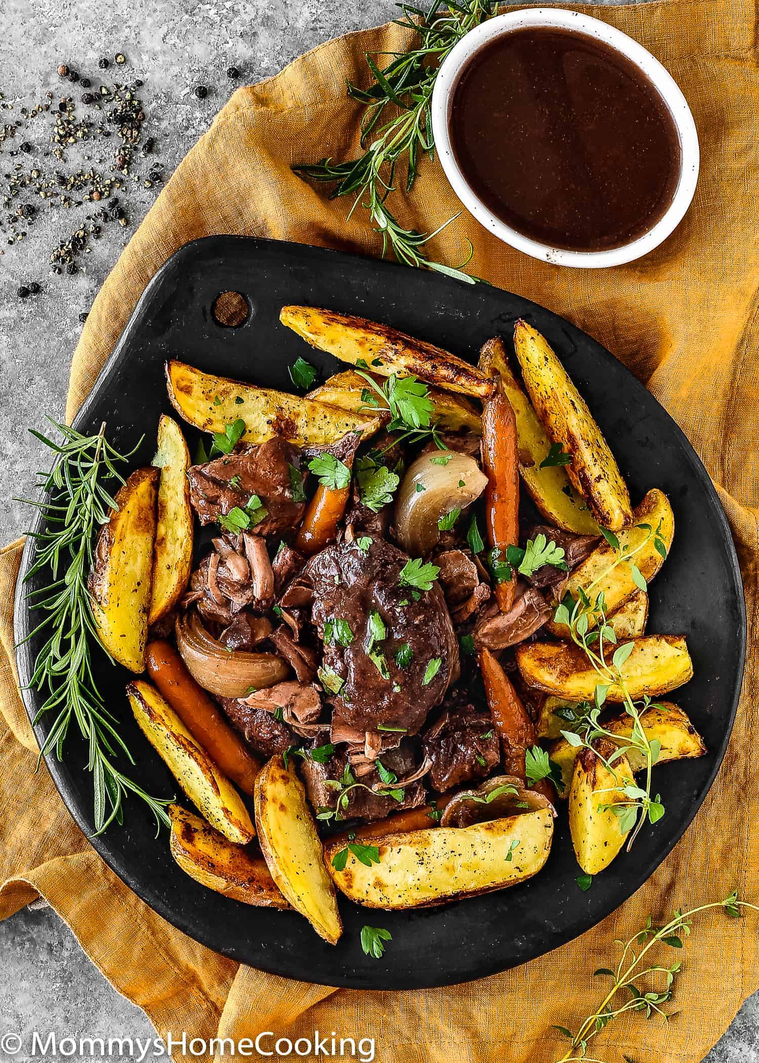 This Slow Cooker Red Wine Hind Shank is rich, hearty and super satisfying. Cook it in a slow cooker for really tender meat, this classic beef stew is enveloped in a tasty, deeply red wine flavored sauce. https://mommyshomecooking.com