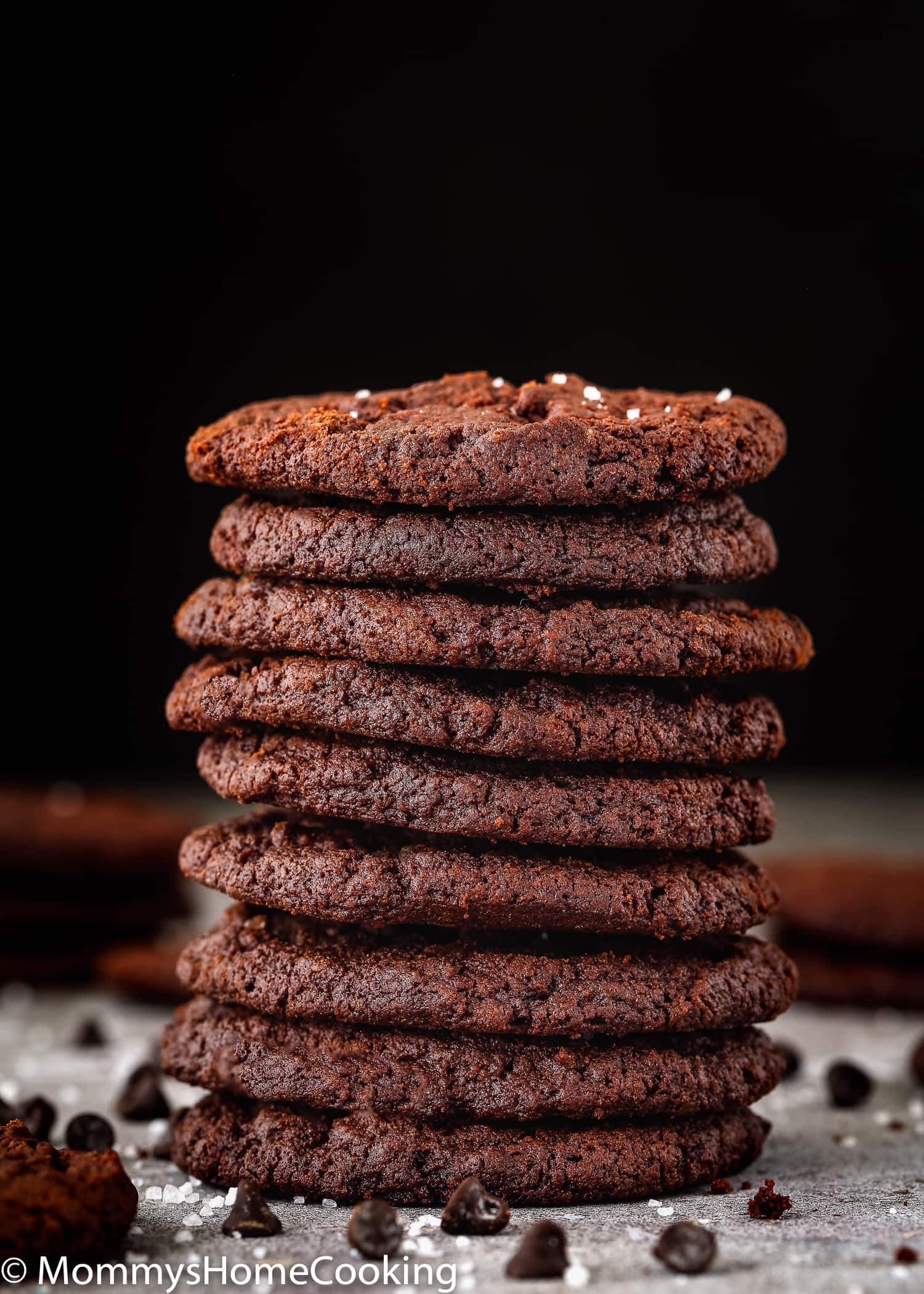 Eggless Dark Chocolate Cookies - Mommy's Home Cooking